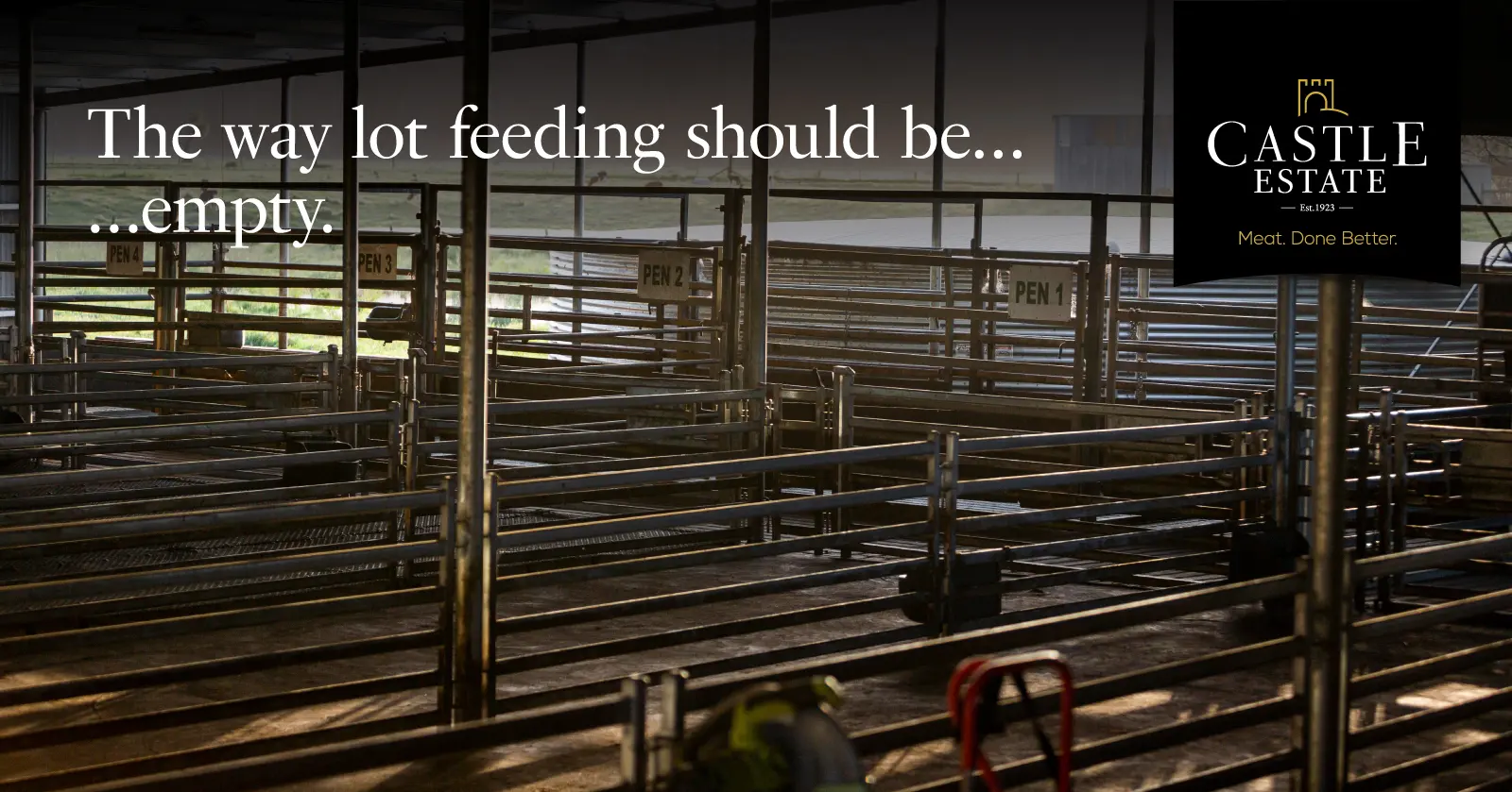The way lot feeding should be... ...empty.